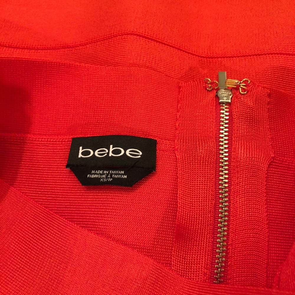 bebe Bandage solid skirt Red XS